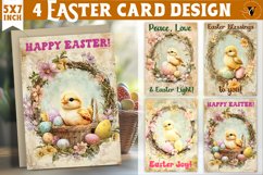 Retro Easter card Bundle | Cute Animals | Retro Easter Product Image 8