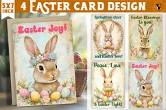 Retro Easter card Bundle | Cute Animals | Retro Easter Product Image 10