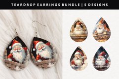 Funny Santa Teardrop Earring Sublimation PNG Bundle Product Image 5