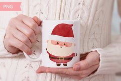 Watercolor santa christmas watercolour happy new year xmas Product Image 4