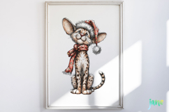 Whimsical Christmas Cats Clipart Product Image 2