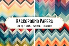 4 Seamless Vintage Chevron Patterns Scrapbook papers