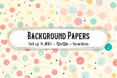 4 Seamless Vintage Dots Patterns Scrapbook papers