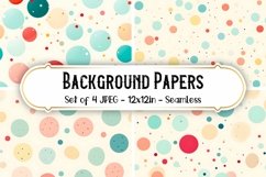 4 Seamless Vintage Dots Patterns Scrapbook papers