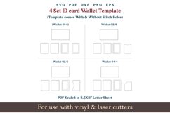 Leather Card and ID card Wallet, 4 Set Laser and PDF pattern Product Image 6