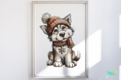 Whimsical Christmas Dogs Clipart Product Image 2