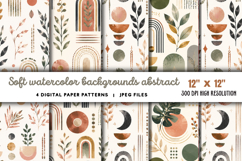 Soft Watercolor Backgrounds Abstract JPG Product Image 1