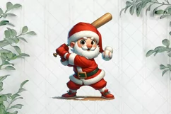 Sports Santa Claus Sublimation Clipart Product Image 1