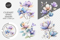 Spring Flowers Sublimation Clipart Product Image 1