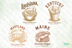 4-State Vintage Food SVG PNG Product Image 1