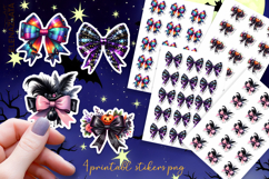 Halloween Stickers, pink bow Stickers Product Image 1