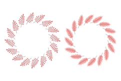 Pink Botanical Wreaths PNG Clipart Product Image 4