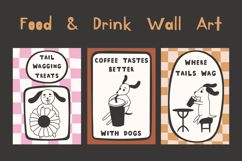 Dog &amp; Coffee Vintage Cafe Poster Set Product Image 4