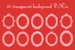 Pink Lace Oval Frames PNG Card Template Product Image 4