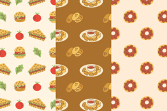 Fast Food And Drink Seamless Patterns &amp; Digital Papers Product Image 4