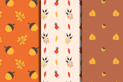 Fall Leaves Hand Drawn Seamless Patterns &amp; Digital Papers Product Image 4