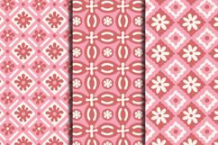 Pink Mediterranean Tiles Seamless Patterns &amp; Digital Papers Product Image 4