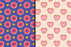 Pink Coquette Donut Seamless Patterns &amp; Digital Papers Set Product Image 4