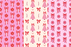 Coquette Christmas Seamless Patterns &amp; Digital Papers Product Image 4