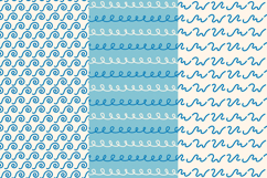 Blue Wavy Line Seamless Patterns &amp; Digital Papers Product Image 4