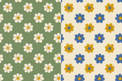 Vintage Summer Daisy Seamless Patterns &amp; Digital Papers Set Product Image 4
