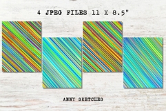 4 Mexican Stripes Junk Journal Pages Serape Printable Set Product Image 2