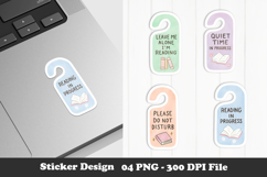 Book Lover Door Hanger Sticker Reading in Progress PNG Product Image 1