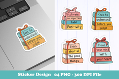 Book Quote Sticker | Self Care PNG Designs Product Image 1
