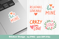 Valentine Love Sticker | Romantic &amp; Heart Themed PNG Product Image 1