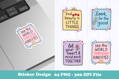 Positive Quote Sticker | Kindness &amp; Self Love PNG Product Image 1