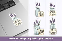 Positive Mind Sticker | Good Vibes &amp; Calm Quote PNG Product Image 1