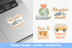 Adventure Travel Sticker Set | Wanderlust &amp; Nature Inspired Product Image 1