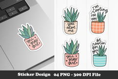 Funny Plant Quote Sticker You Grow Girl &amp; Aloe Designs PNG Product Image 1