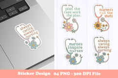 Nurse Floral Sticker | Caring & Inspirational Nursing Themed Product Image 1
