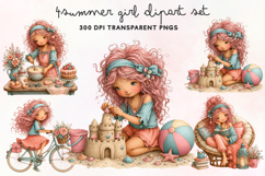 Summer Beach Cat Clipart PNG Product Image 1