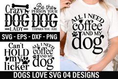 Dog Love SVG Design - All i need coffee and my dog Product Image 1