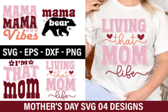 Mother's Day SVG Design - Living That Mom Life Product Image 1