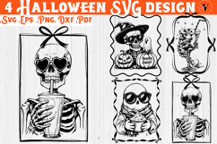Coquette Retro Halloween SVG | Skeleton Coquette svg Product Image 1