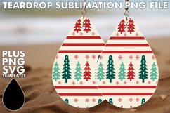 Holiday Watercolor Earring Patterns PNG Product Image 1