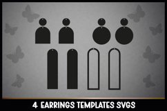 4 Templates earrings SVG I Laser Cut Files Product Image 1