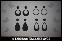 4 Templates earrings SVG I Laser Cut Files Product Image 1