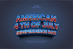 Text Effect 4th of July Style 3D Product Image 1