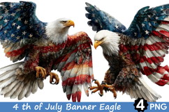 4 th of July Banner Eagle Clipart Product Image 1