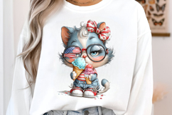 4 th of July Cool Cat Clipart Product Image 2