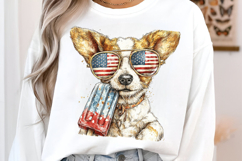 4 th of July Cool Dog Clipart Product Image 2