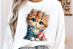 4 th of July Flag Cat Clipart Product Image 2