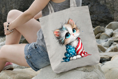 4 th of July Flag Cat Clipart Product Image 3