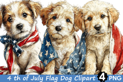 4 th of July Flag Dog Clipart Product Image 1