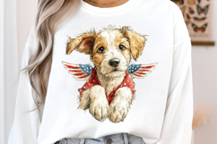 4 th of July Flying Dog Clipart Product Image 2