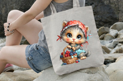 4 th of July Picnic Cat Clipart Product Image 3